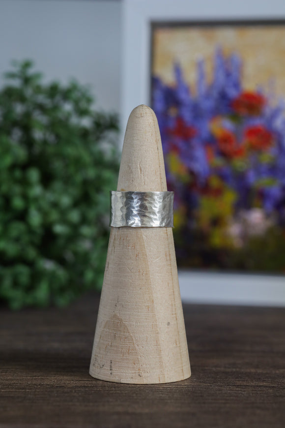 Louisa Ring, Hammered, Sterling Silver, Wide band Ring