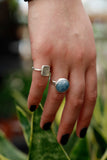 Small N Simple Jewelry, New Beginnings, Rings, Necklaces, Rings, Clear Glass Stone, Aquamarine