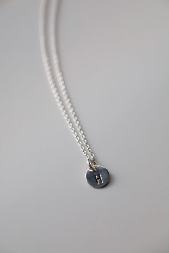 Initial Necklace, Sterling Silver, Layering Necklaces, Stacking Necklaces, Small N Simple Jewelry, SNS