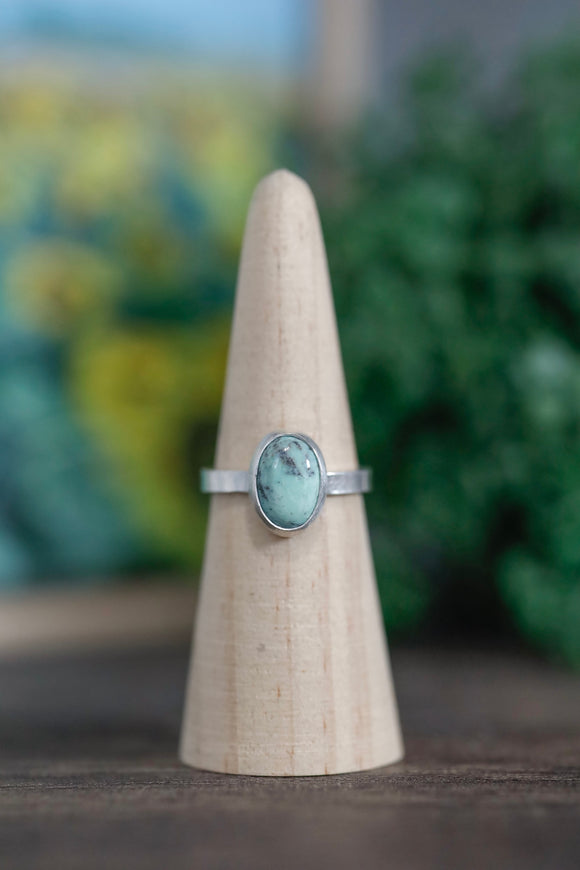 Oval Variscite Ring - Size 10.5