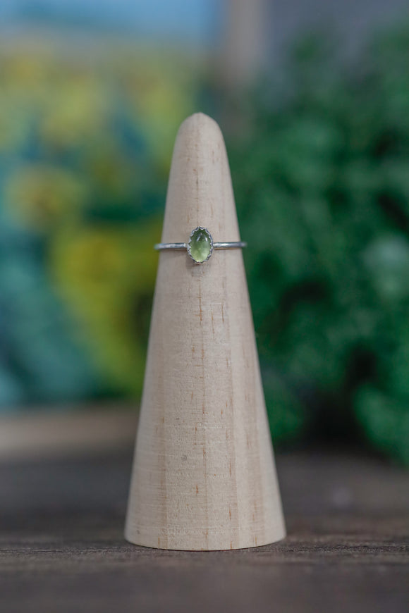 Tiny Peridot Ring - Size 4
