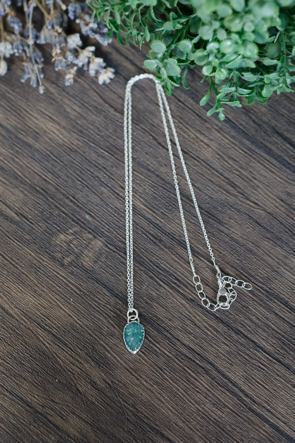 Mint Kyanite Leaf Necklace
