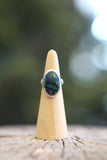 Oval Azurite Ring - Size 6.5
