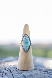 Marquise Larimar Ring - Size 8