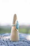 Marquise Larimar Ring - Size 8