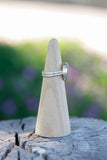 Light Gray River Stone Ring - Size 6