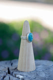 Oval Peruvian Opal Ring - Size 5