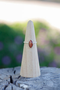 Dainty Goldstone Ring - Size 6.5