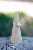 Scalloped Larimar Ring - Size 7