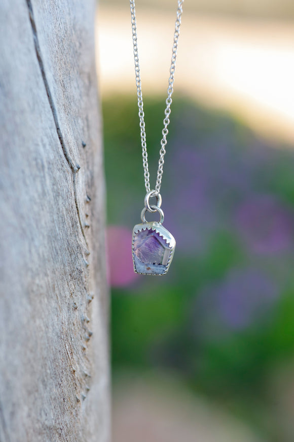 Geometric Amethyst Necklace