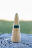 Horizontal Malachite Rectangle Ring - Size 8.5