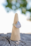 Teardrop Chalcedony Ring - Size 8