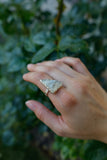 Organic Plume Agate Ring - Size 8