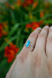 Oblong Turquoise Ring - Size 8