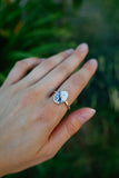 Oval Dendrite Agate Ring - Size 9.5