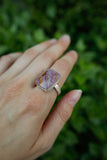 Pink Ocean Jasper Rectangle Ring - Size 9