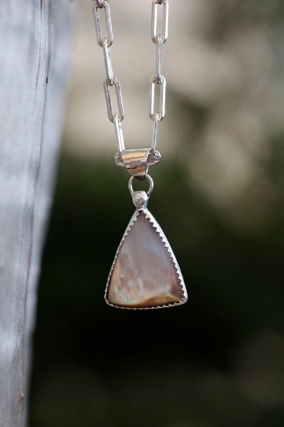 Triangle Mother of Pearl Necklace