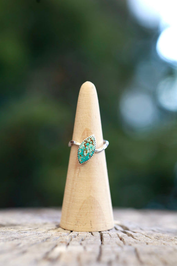 Twisty Turquoise Ring - Size 8