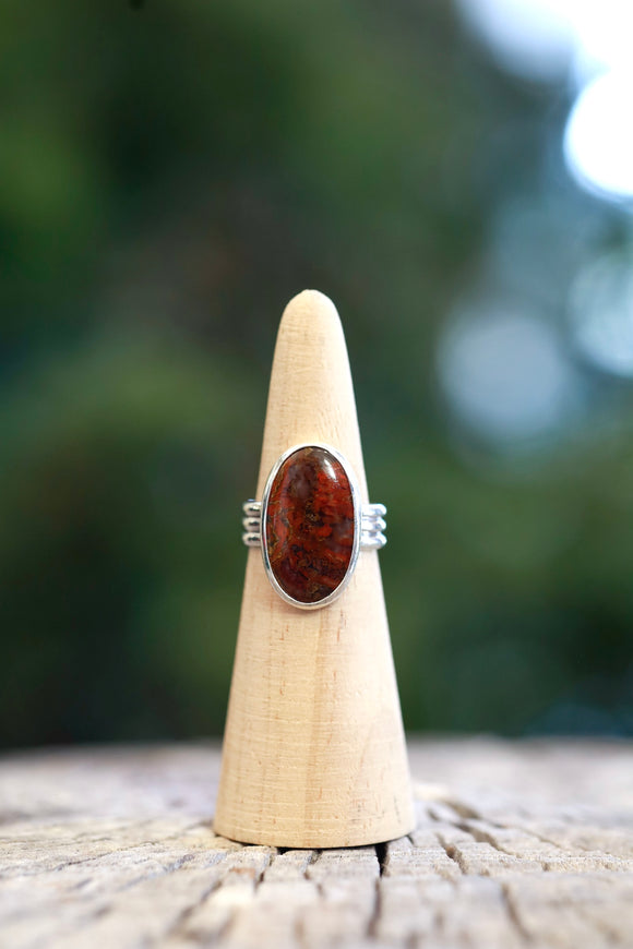 Moroccan Seun Agate Ring - Size 8.5