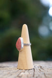 Rhodonite Double Band Ring - Size 8.5