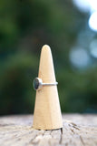 Simple Oval Labradorite Ring - Size 9