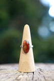 Oval Crazy Lace Agate Ring - Size 9
