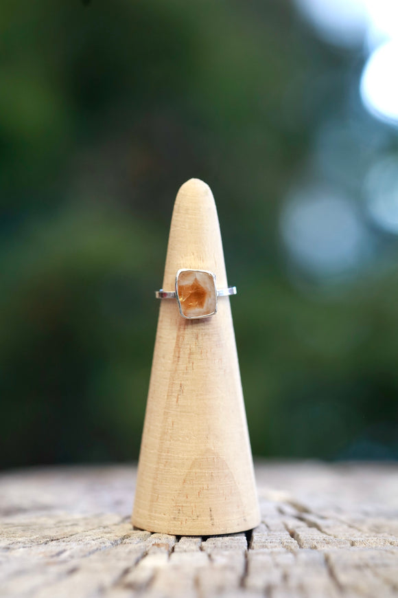 Freeform Citrine Ring - Size 5