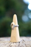 Oval Ocean Jasper Ring - Size 8