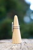 Elongated Mother of Pearl Ring - Size 8