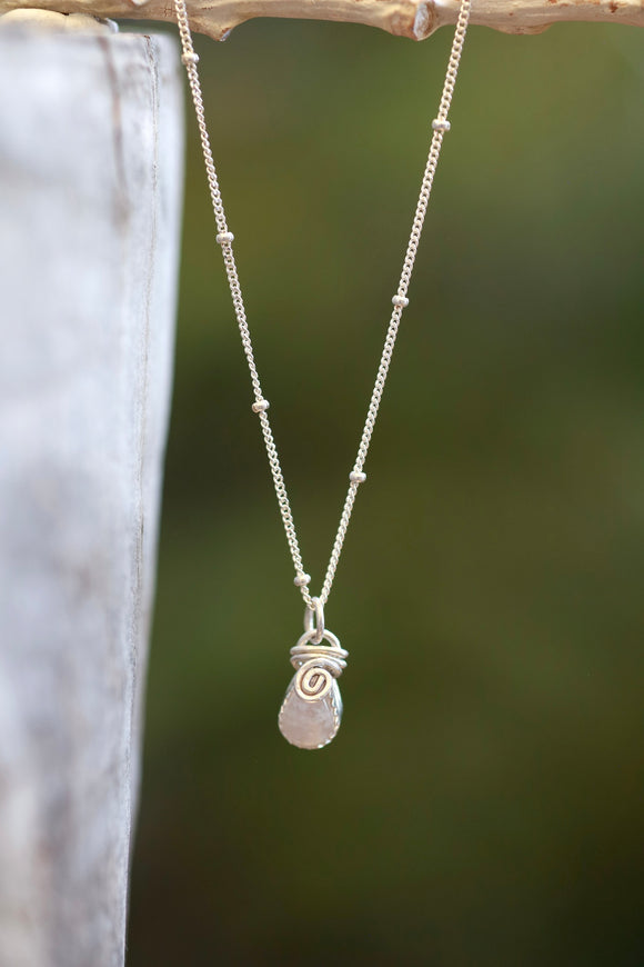 Spiral Moonstone Necklace