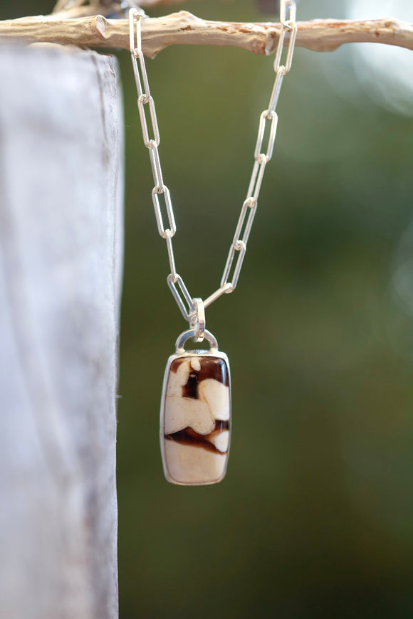 Elongated Pepper Jasper Necklace