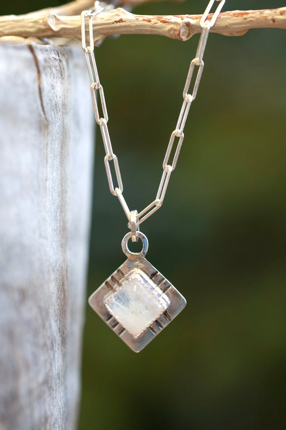 Sunburst Moonstone Necklace