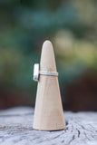 Blue Sea Glass Ring - Size 6.5