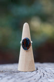 Statement Oval Pietersite Ring - Size 8