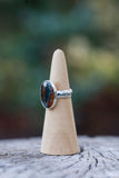 Statement Oval Pietersite Ring - Size 8