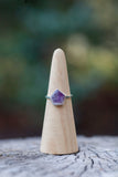 Geometric Amethyst Ring - Size 8.5