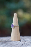 Geometric Amethyst Ring - Size 8.5