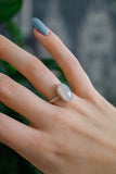 Petite Oval Chalcedony Ring - Size 5.5